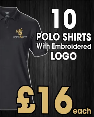 10 x Polo Tops with Embroidered LOGO