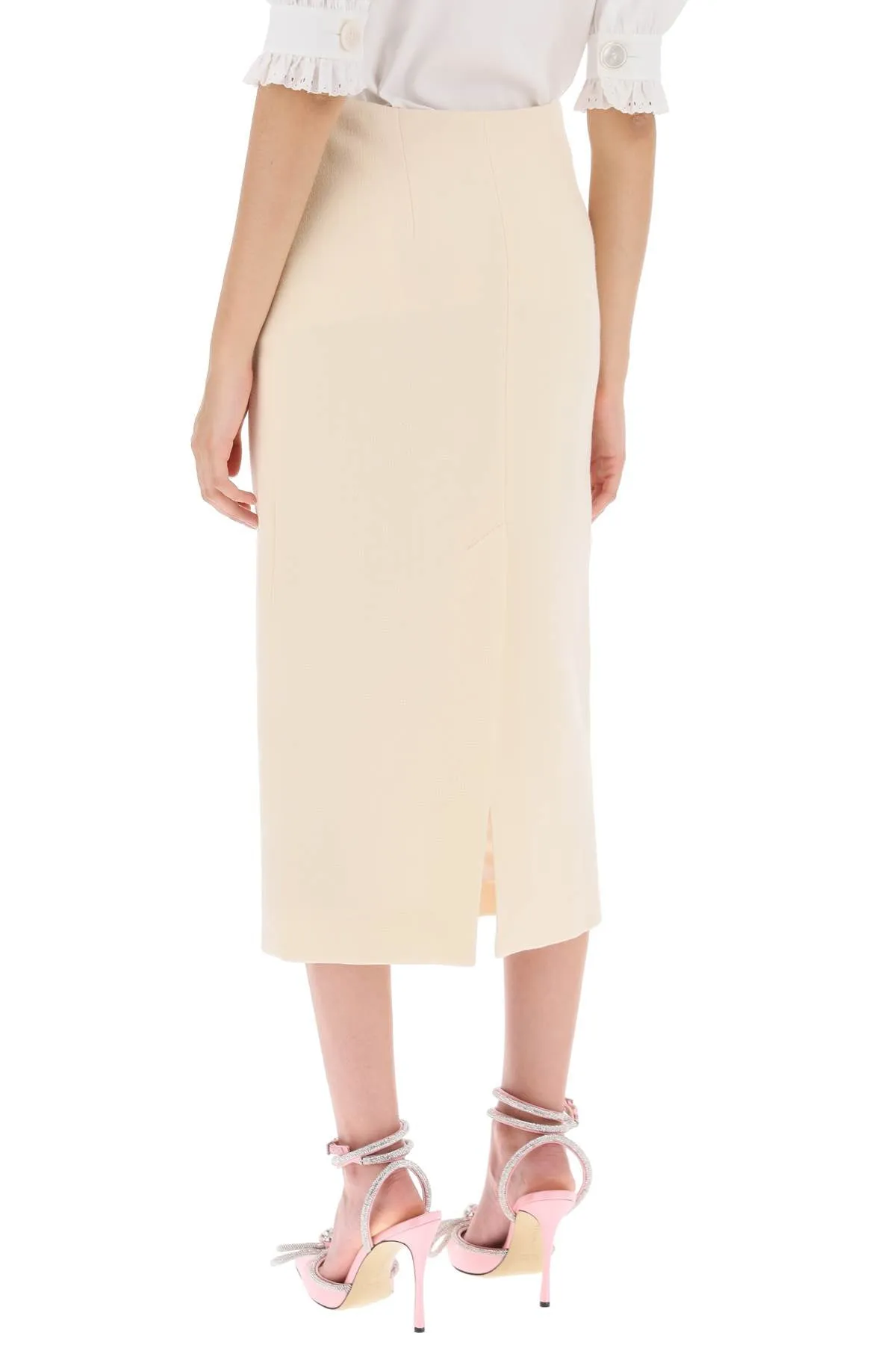 Alessandra rich pencil skirt in virgin wool tweed