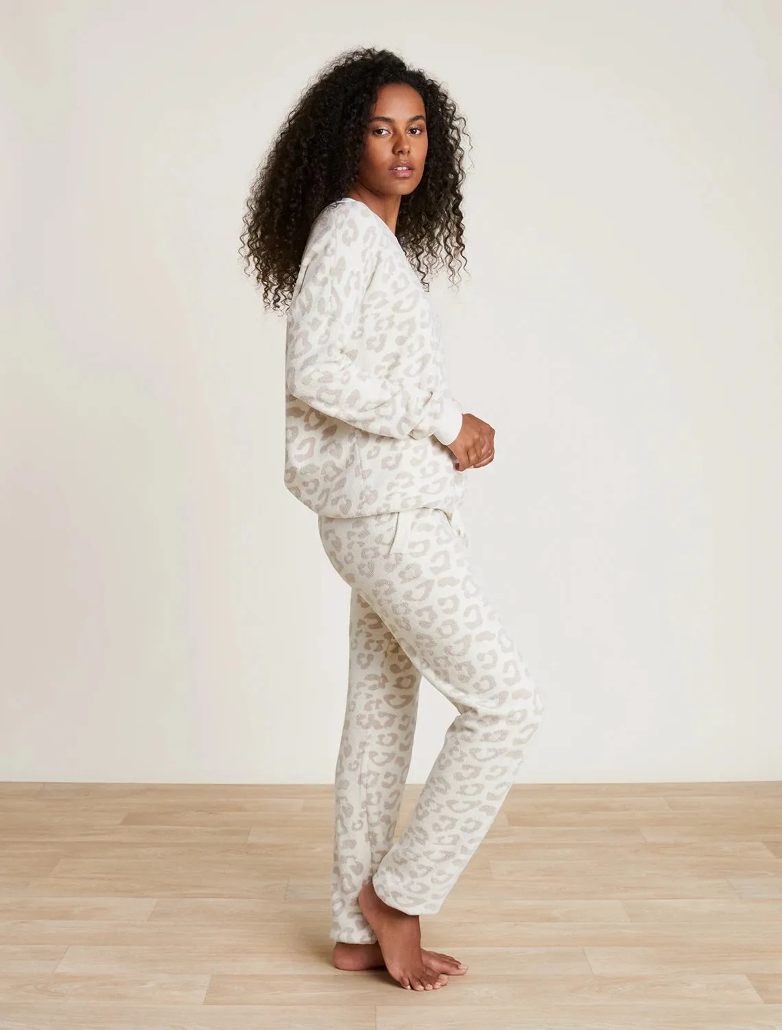 Barefoot Dreams - CozyChic Ultra Lite Slouchy Barefoot in the Wild Pullover in Cream-Stone