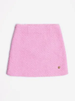 BCBG Girls Tweed Pencil Skirt in Pink