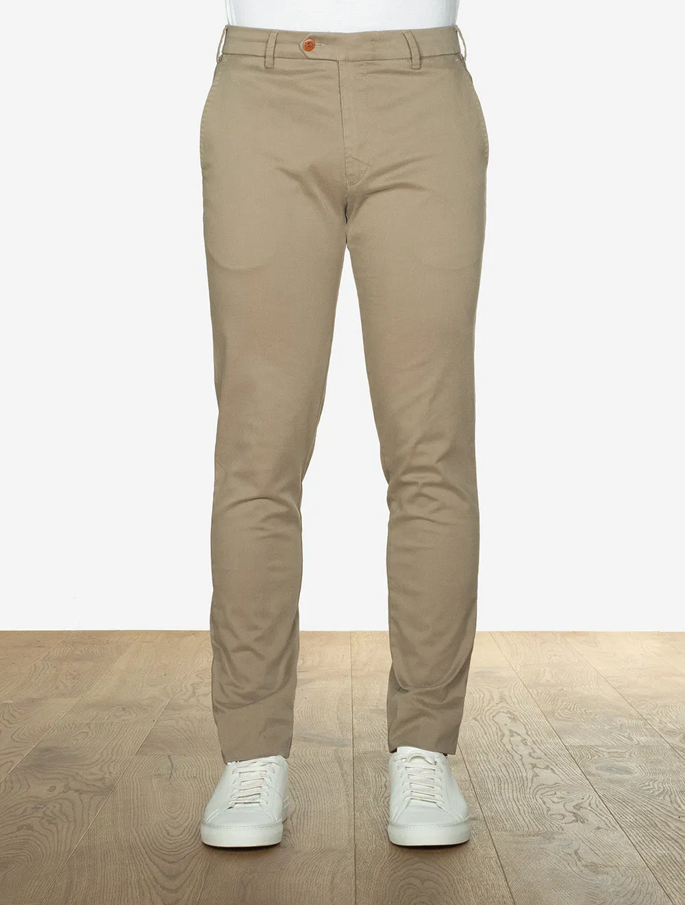 Beige Lupus Cotton Trousers