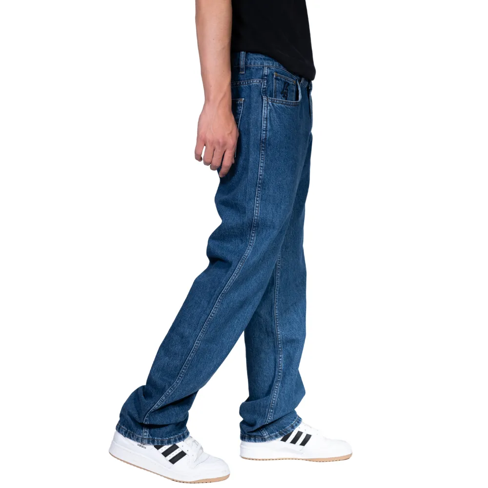 Charger Baggy Denim Pants Dark Blue