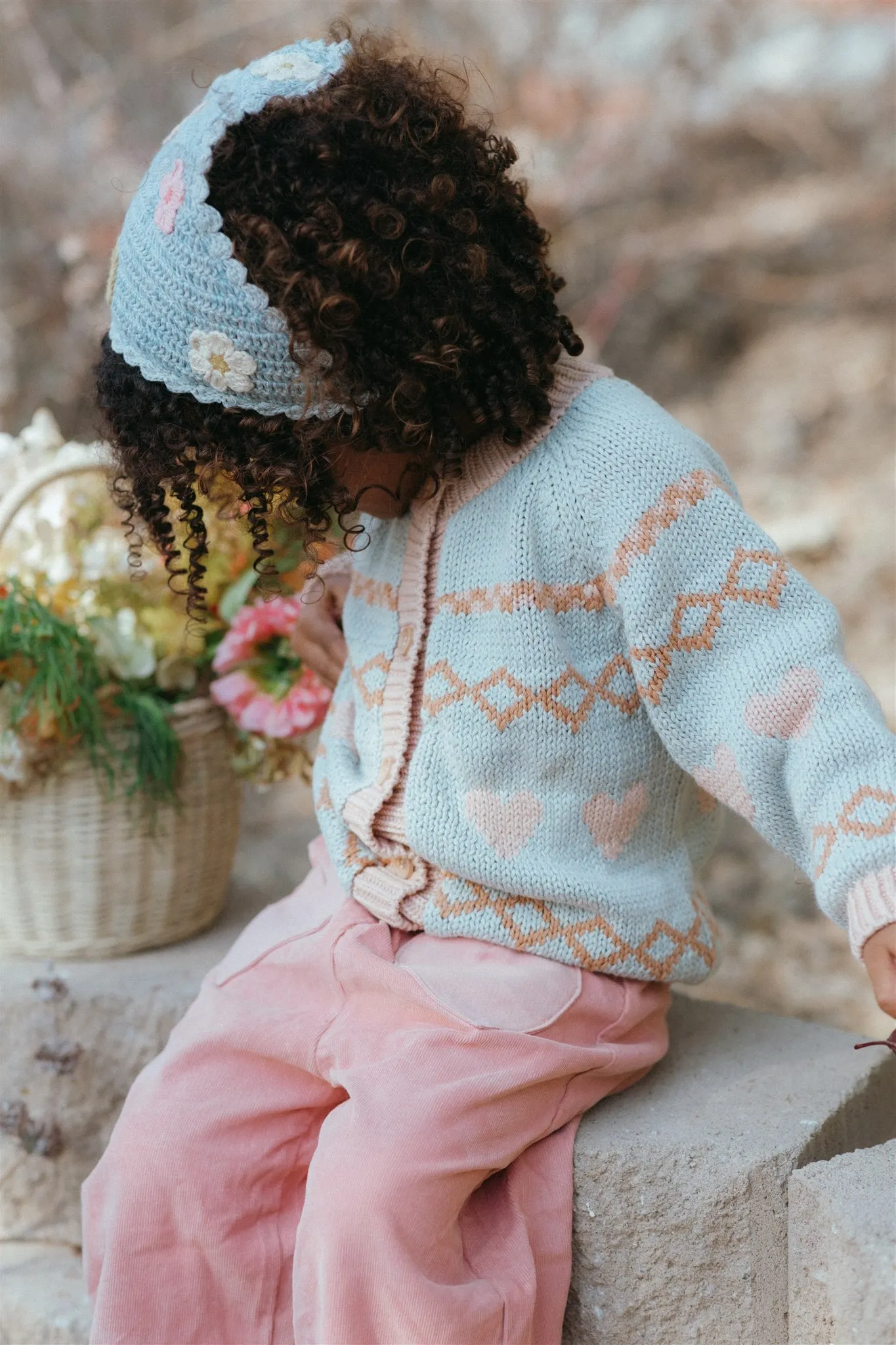 Crochet Bandana - Dusty Blue