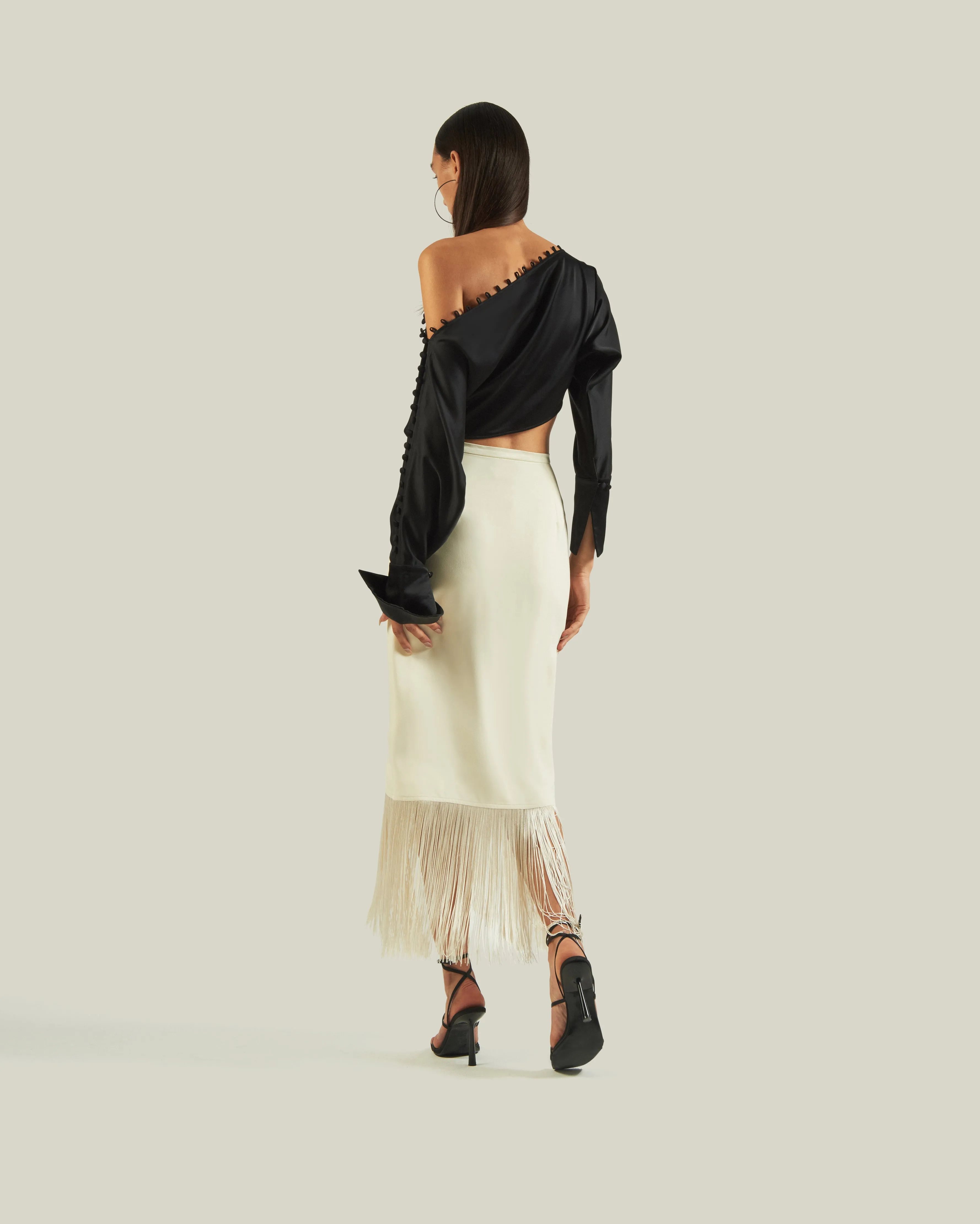 El Pareo Skirt in Ivory