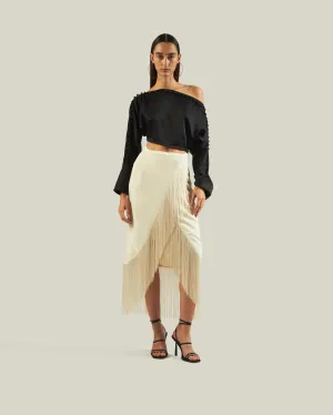 El Pareo Skirt in Ivory