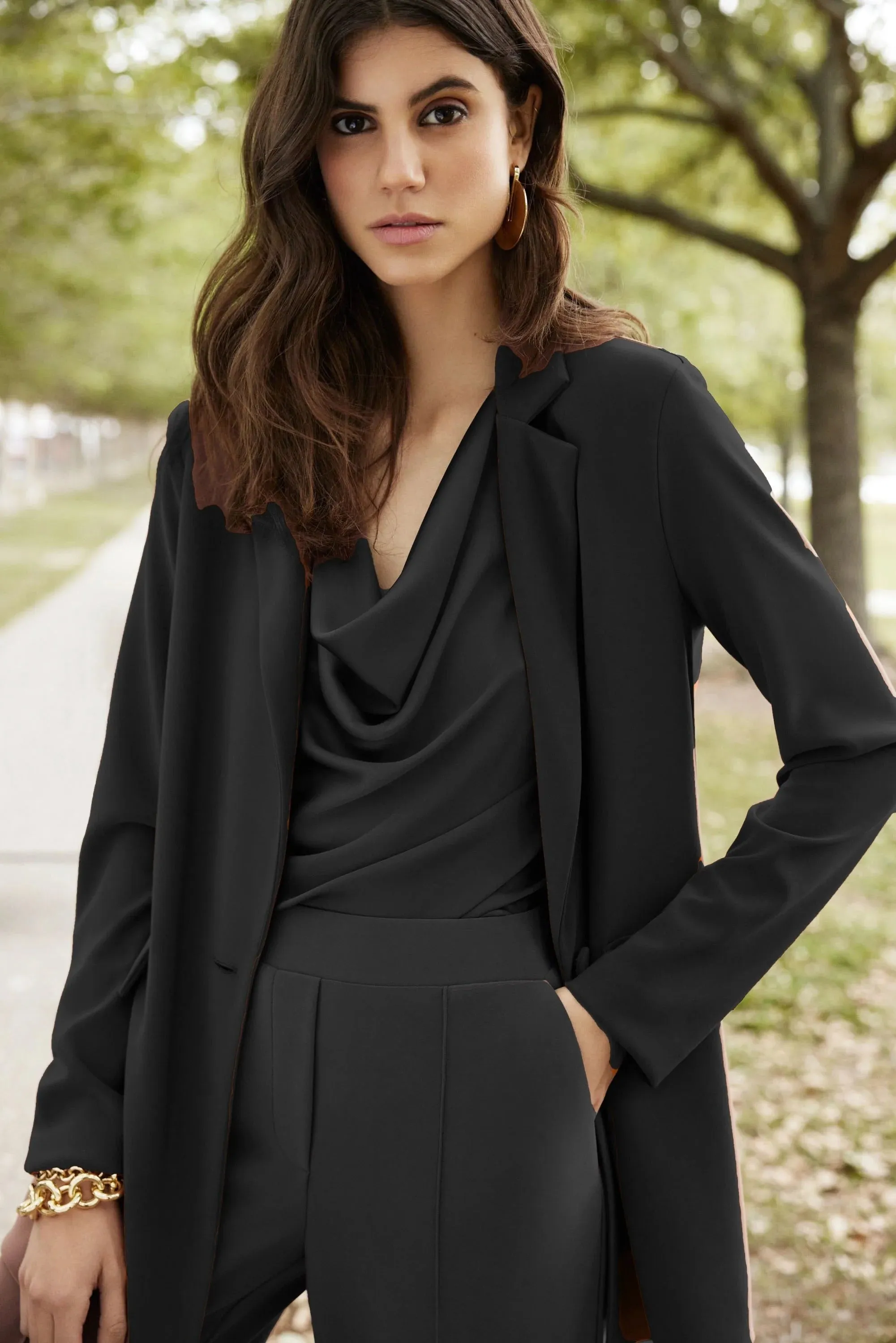 Joseph Ribkoff Long Blazer Black