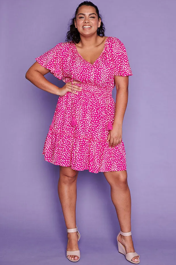 Kimberley Pink Spots Dress