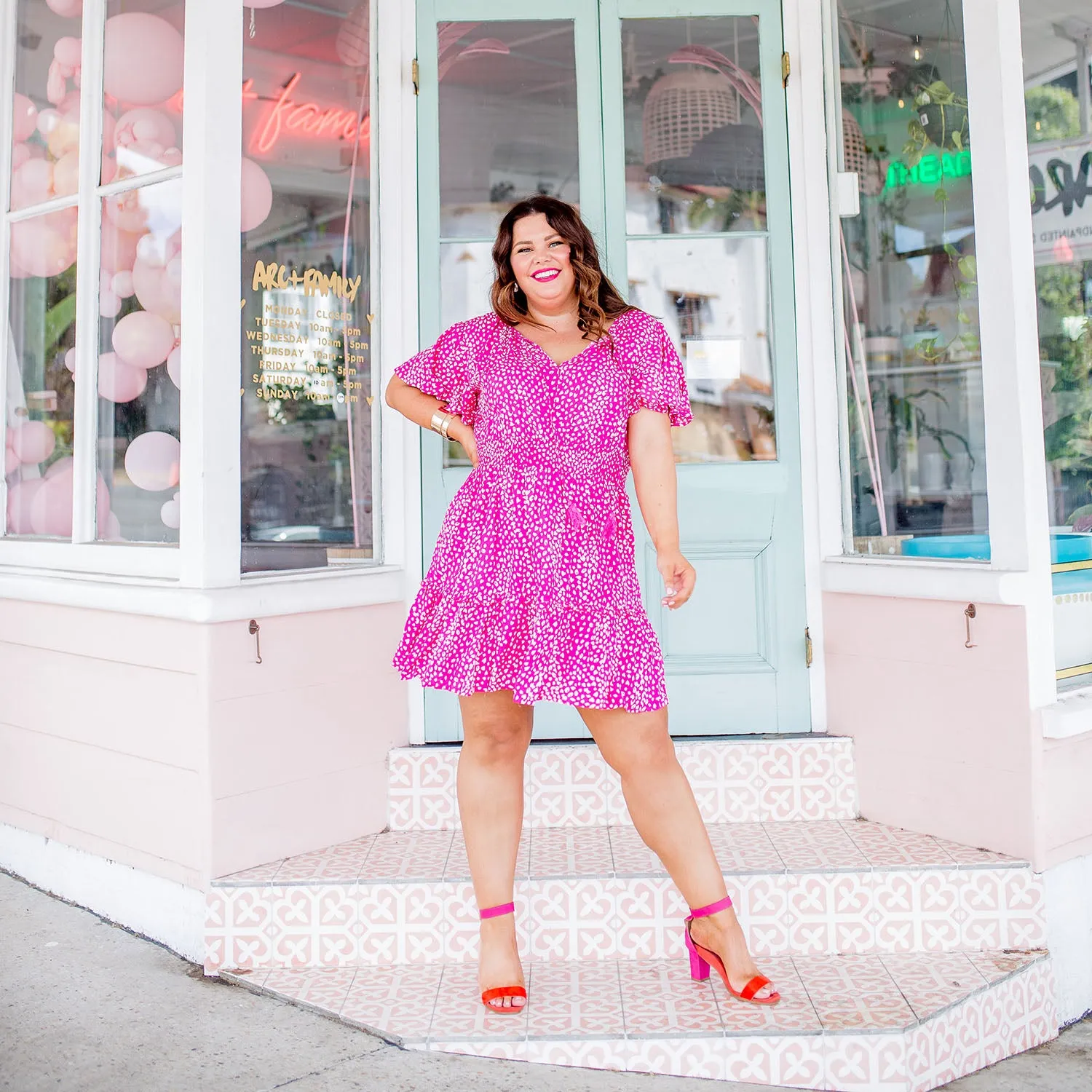 Kimberley Pink Spots Dress