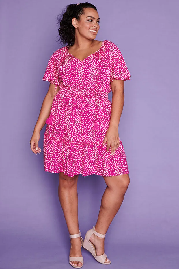 Kimberley Pink Spots Dress