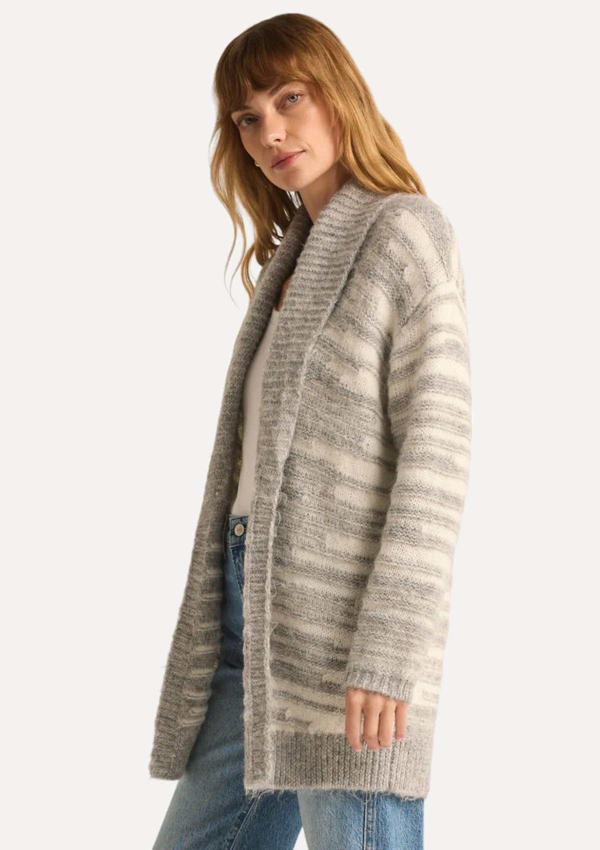 Level Up Cardigan - Light Heather Gray