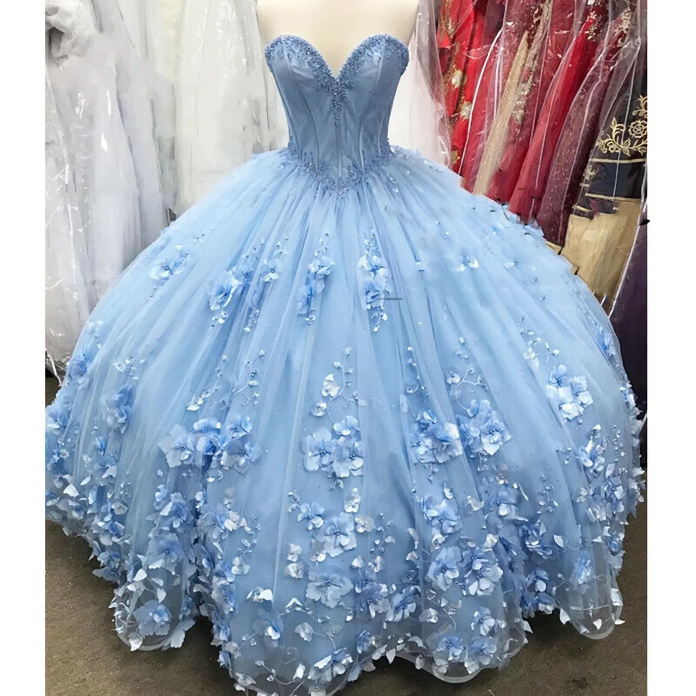 Light Blue Formal Occasion Dress Prom Dresses