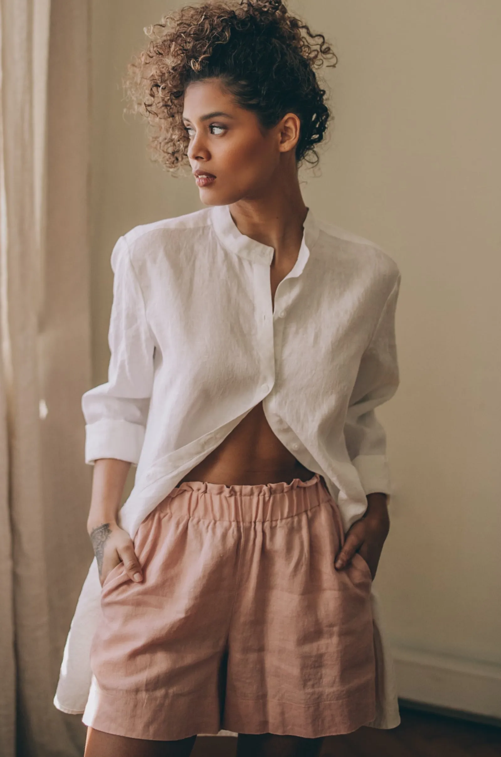 Linen Short Pants