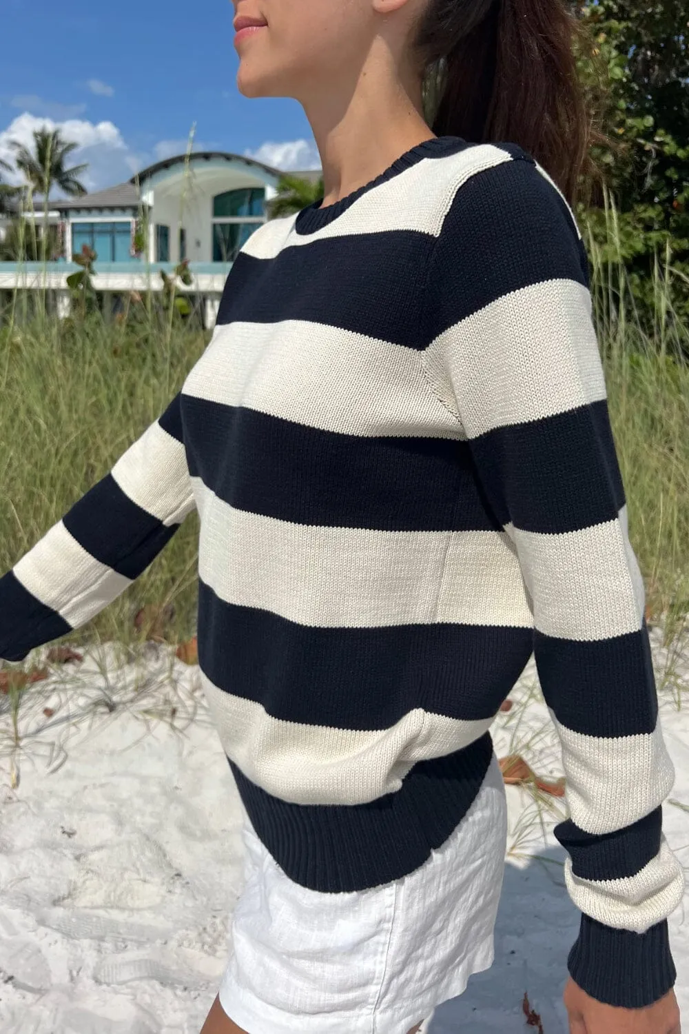 Martha Cotton Thick Stripe Sweater