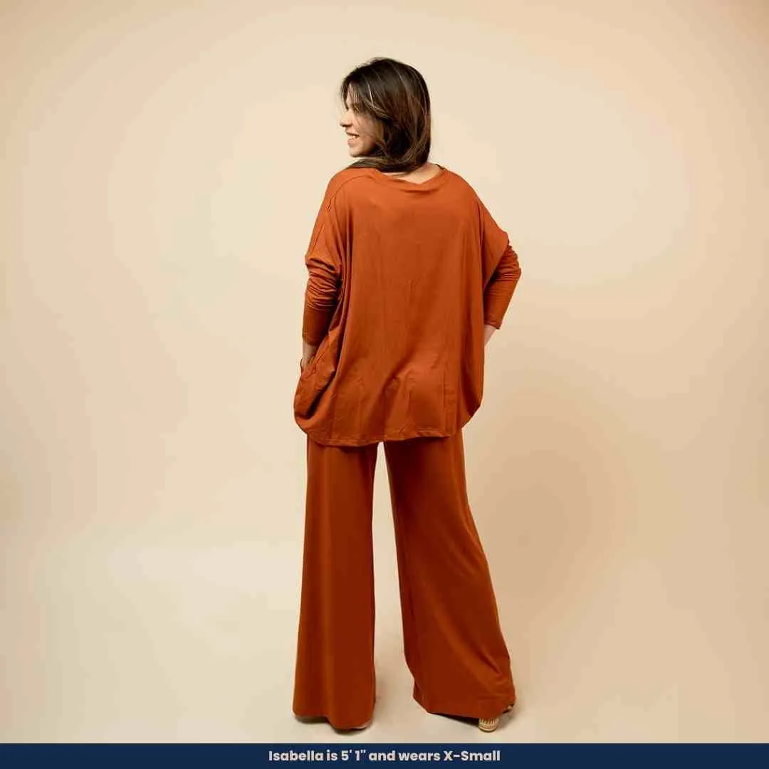 Mia - Blouse and Wide-Leg Pants (Two-piece set)