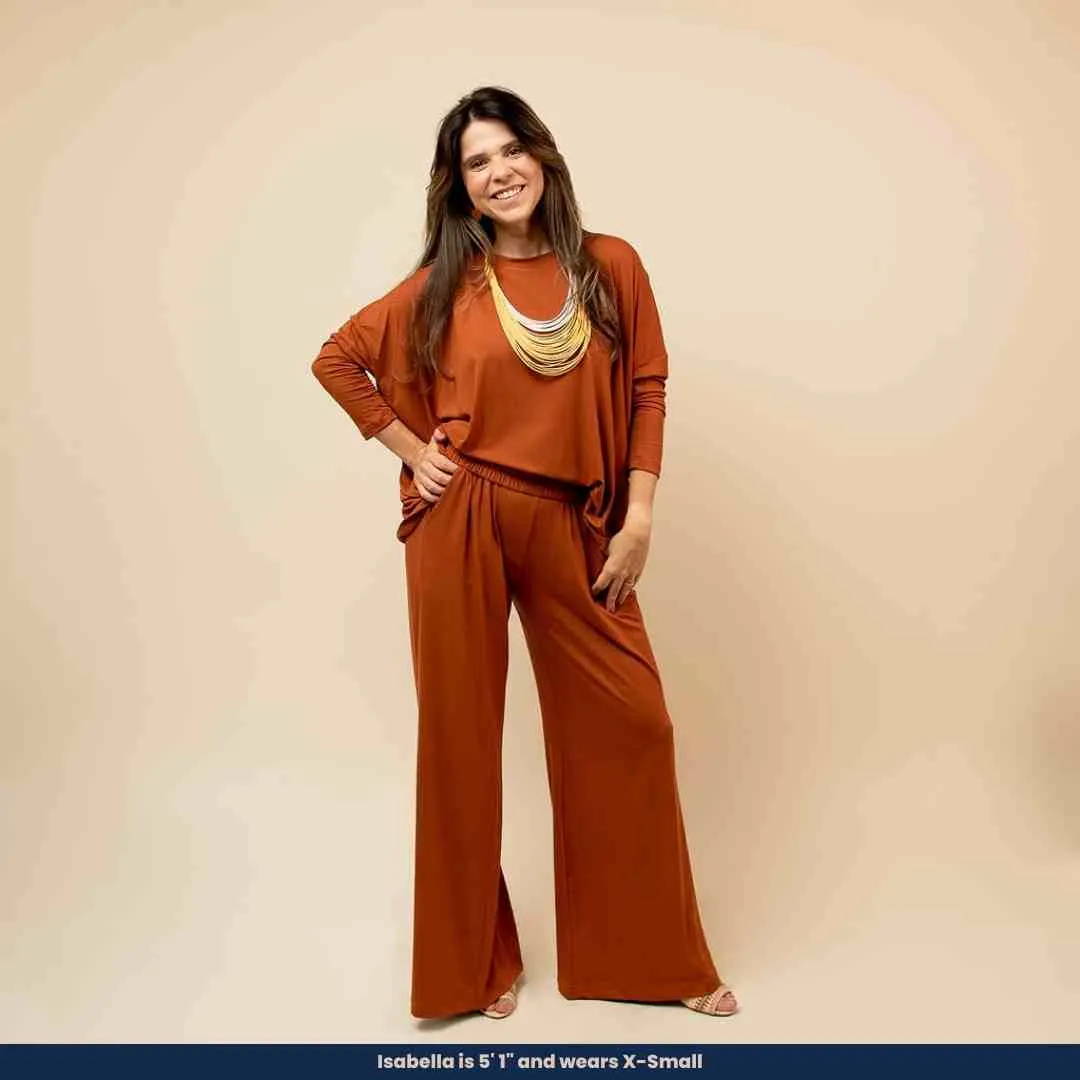 Mia - Blouse and Wide-Leg Pants (Two-piece set)