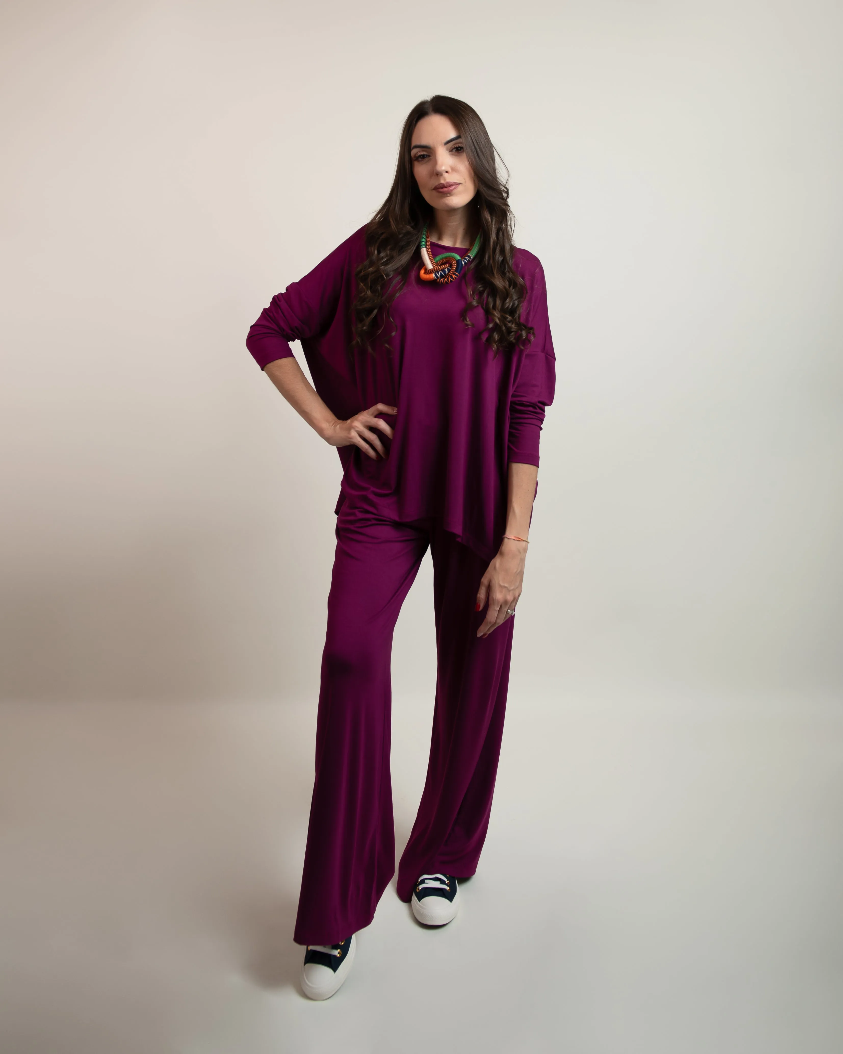 Mia - Blouse and Wide-Leg Pants (Two-piece set)