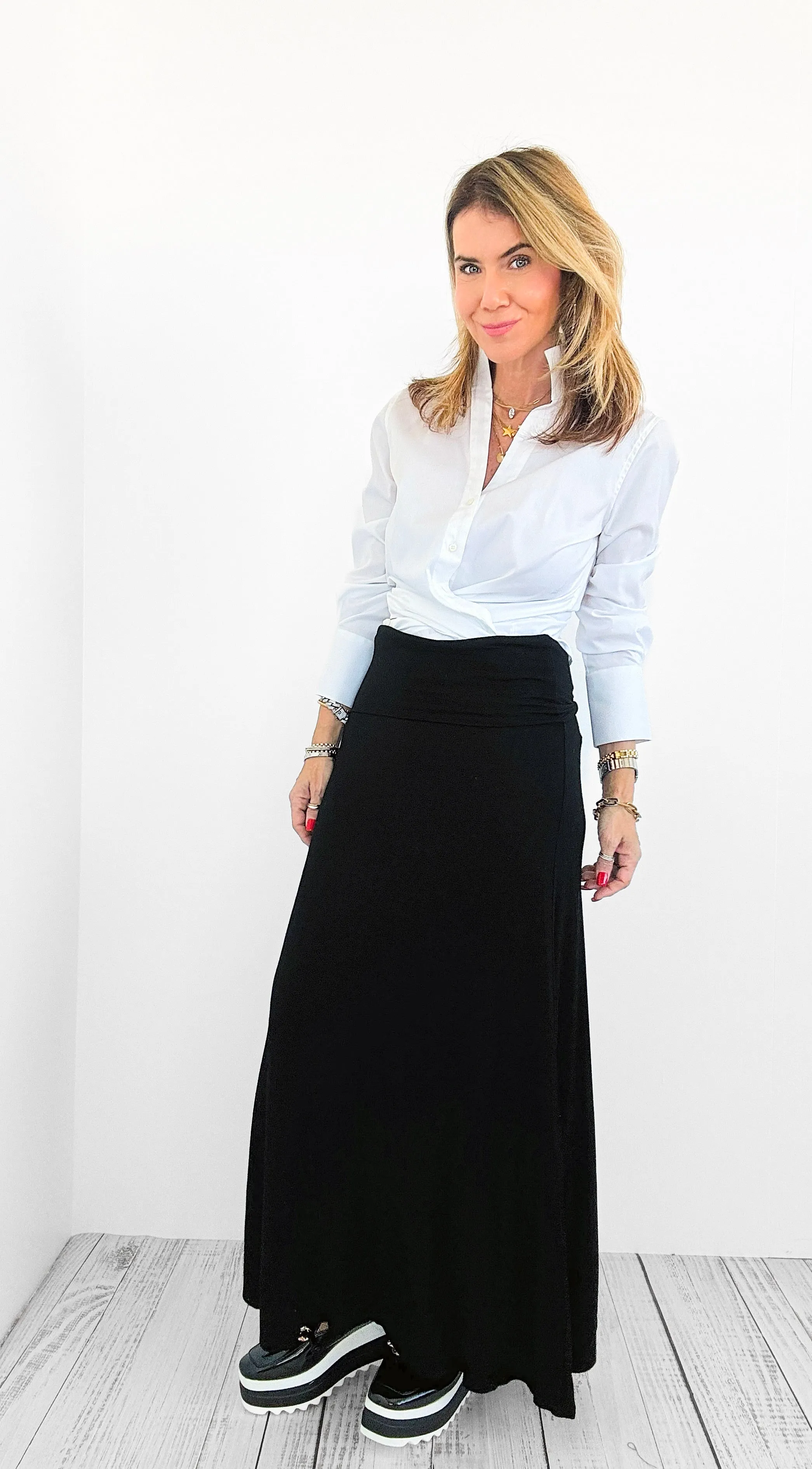 Midnight Flow Maxi Skirt