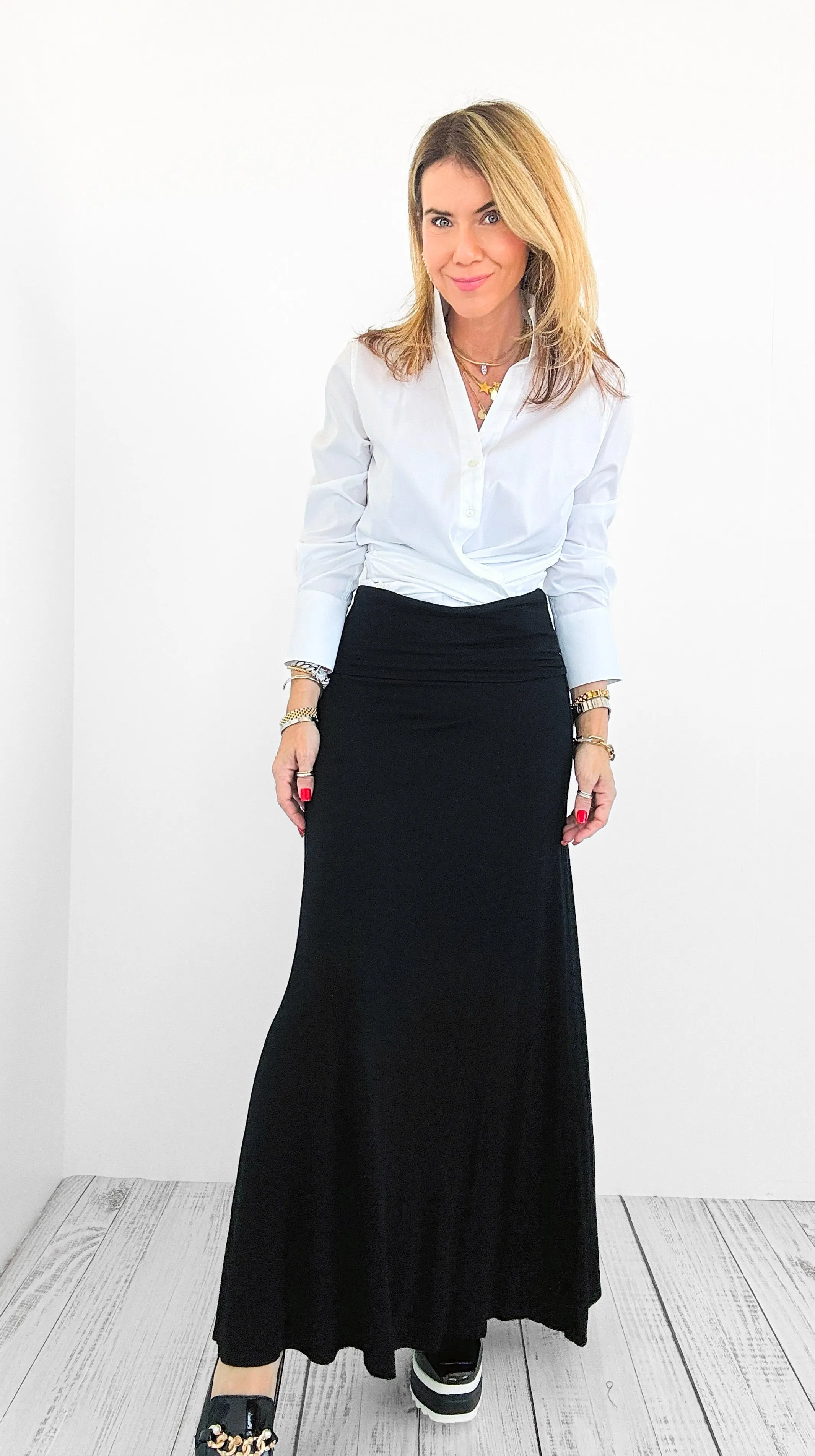 Midnight Flow Maxi Skirt