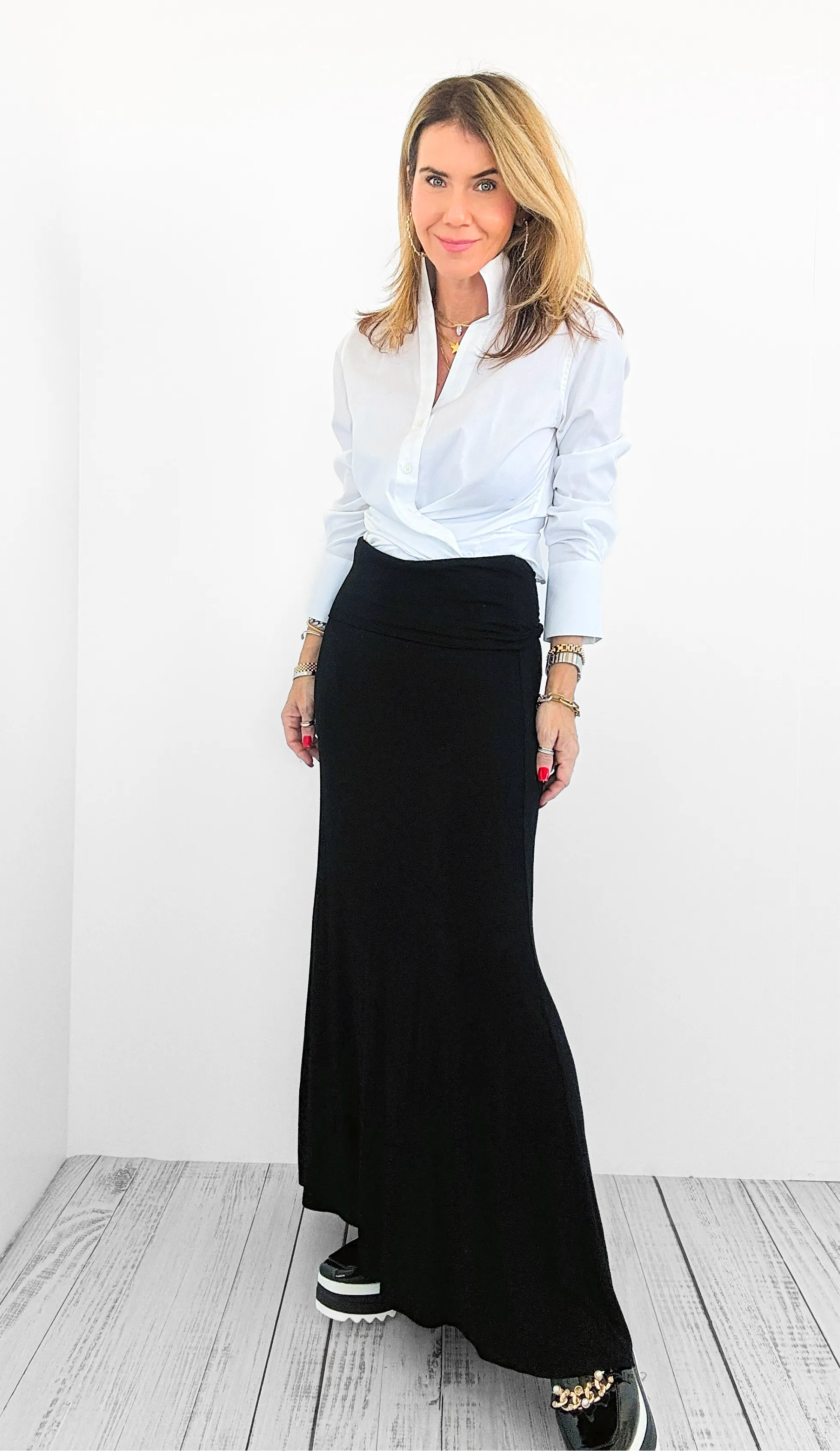 Midnight Flow Maxi Skirt