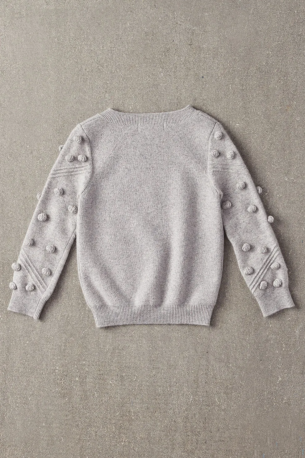 Nellystella Snowdrop Girls Sweater - Heather Grey (Size 4 left)