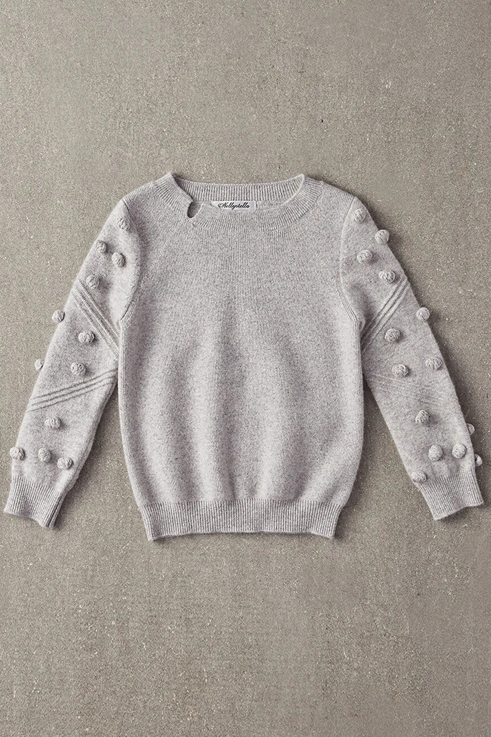 Nellystella Snowdrop Girls Sweater - Heather Grey (Size 4 left)