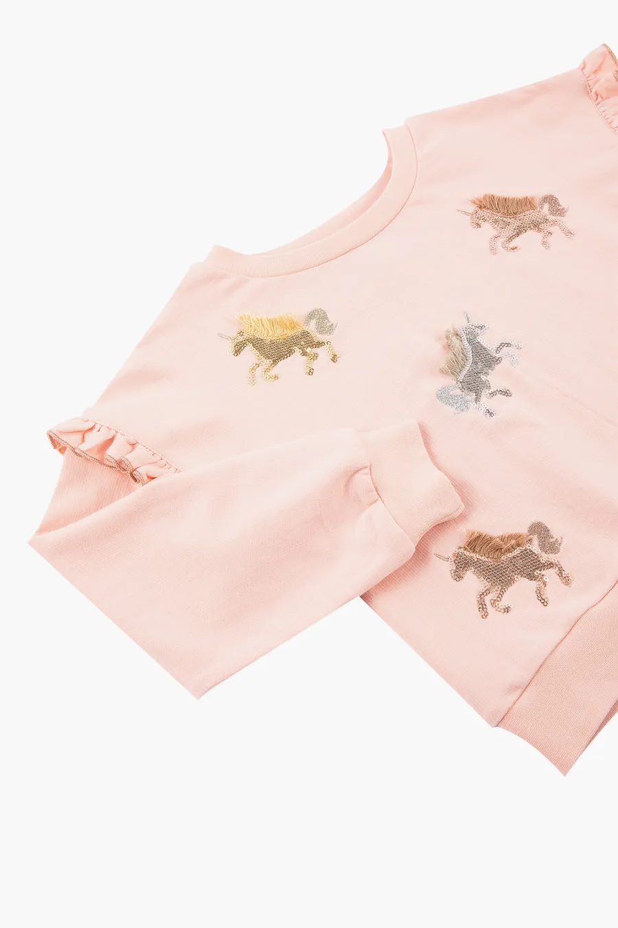 Peek Kids Sequin Unicorns Kids Sweatshirt