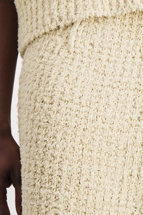 Potato bag bouclé midi pencil skirt