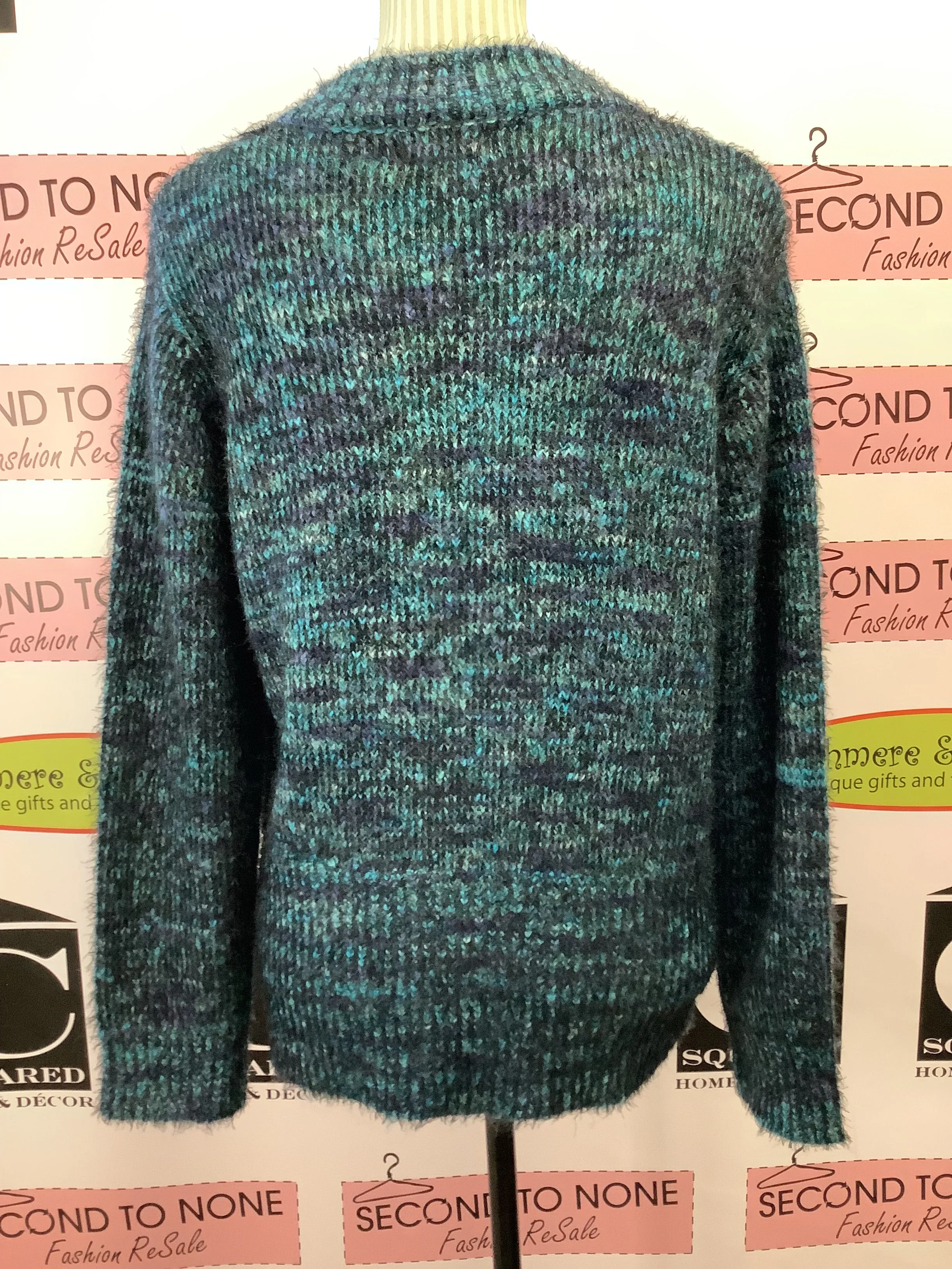 Rhinestone Knit Sweater (Size L)