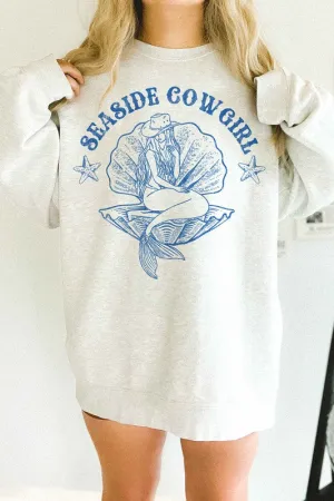 SEASIDE COWGIRL WESTERN OVERSIZED SWEATSHIRT