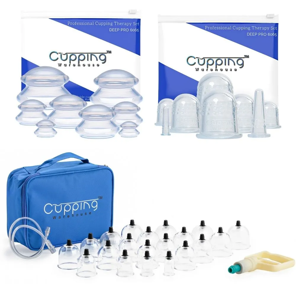 Ultimate 36 Cup Set- Polycarbonate & Silicone /Supreme6065/GRIP 6570 Professional Cupping Set- US ONLY