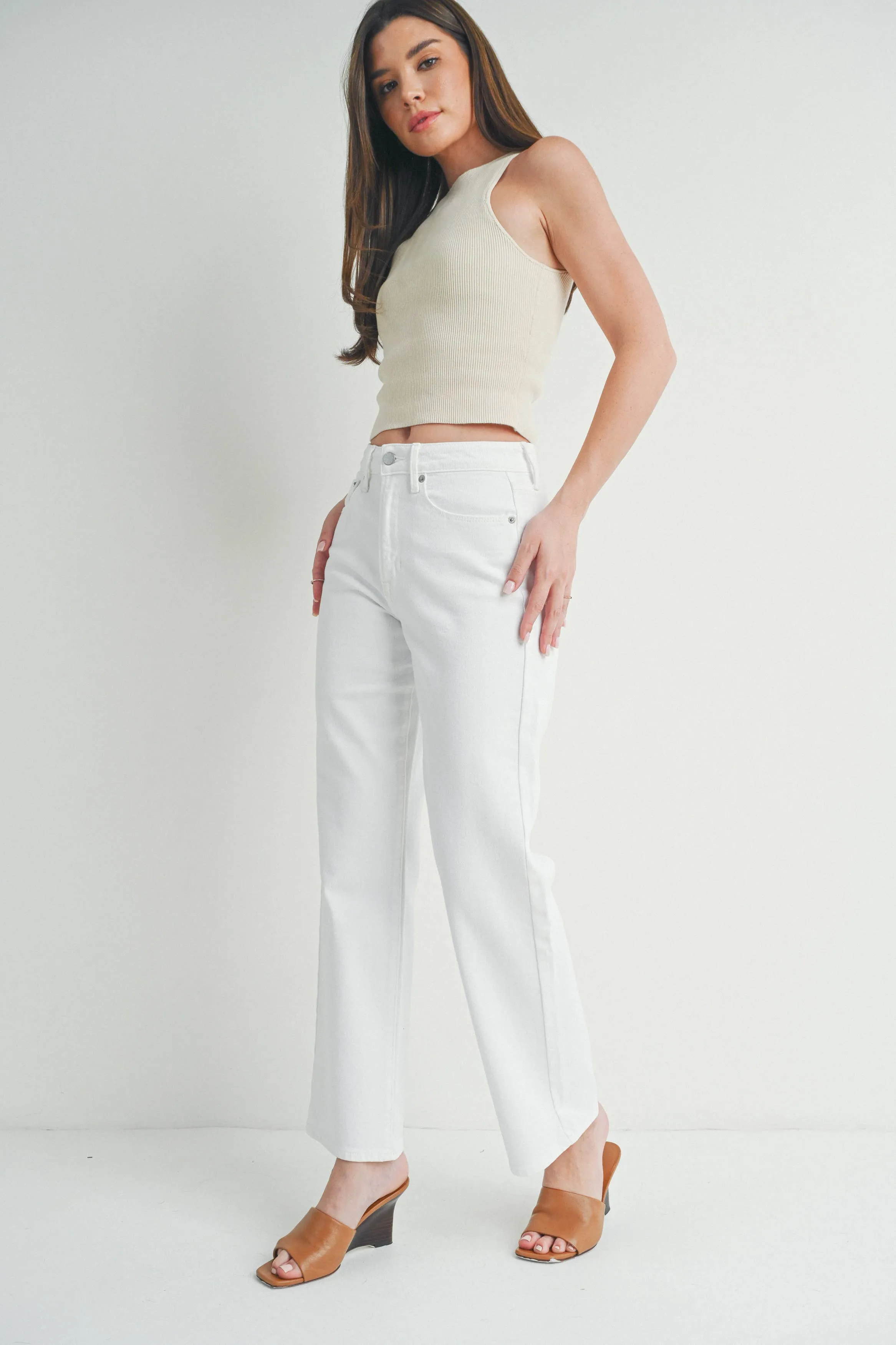 White Relaxed Straight Jean