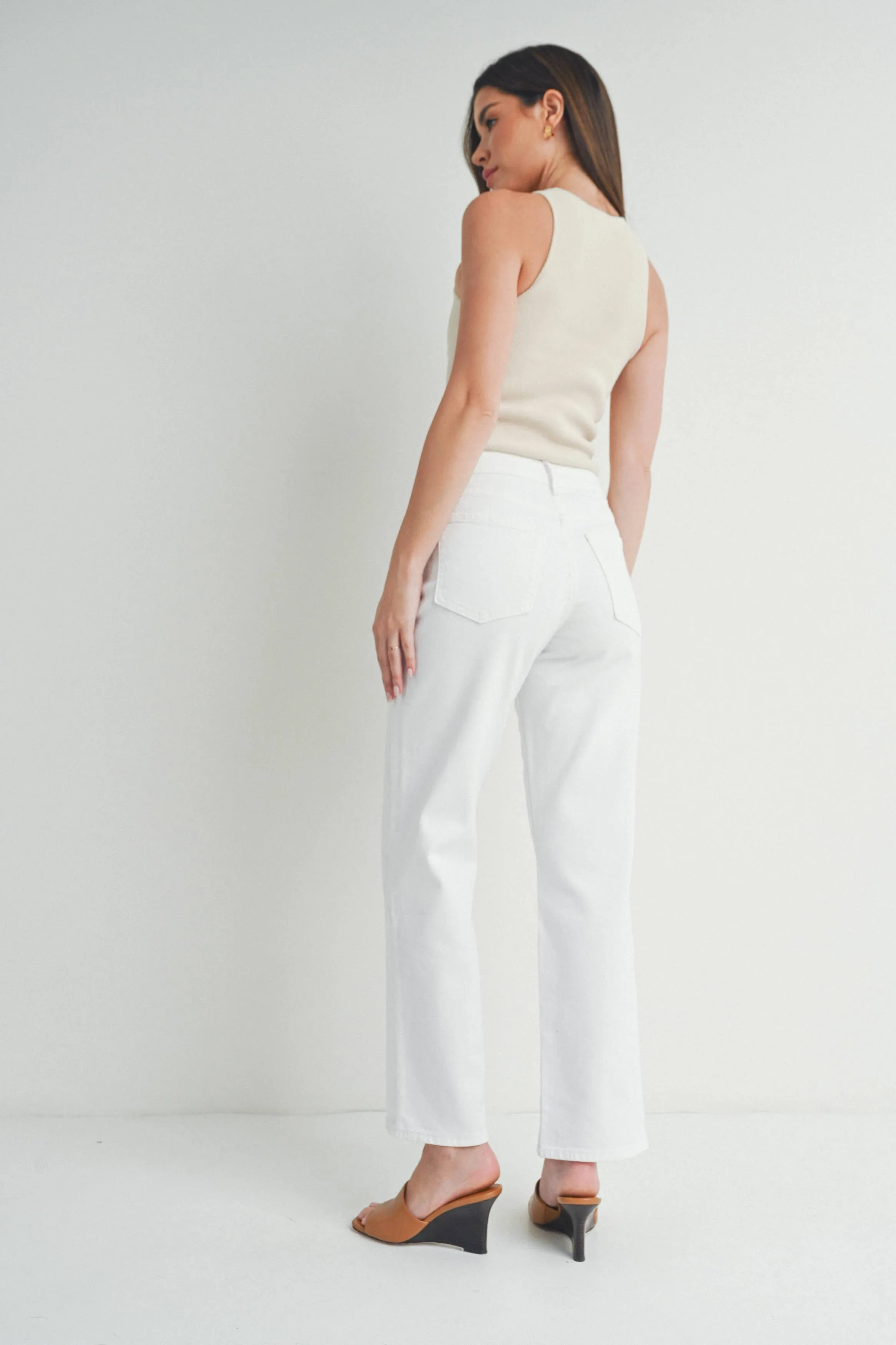 White Relaxed Straight Jean