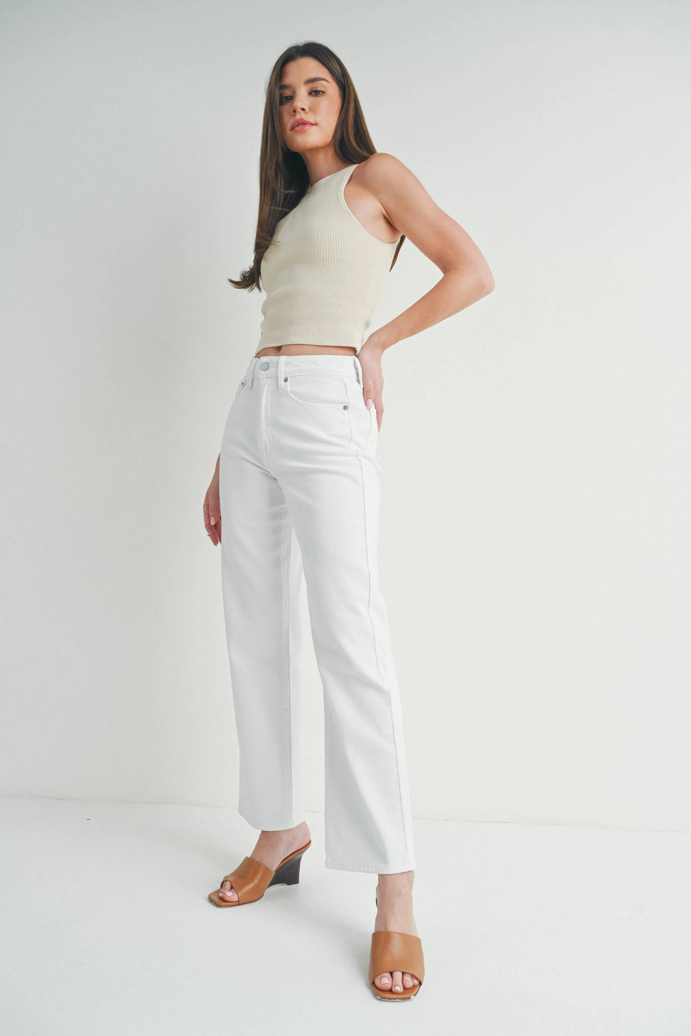 White Relaxed Straight Jean