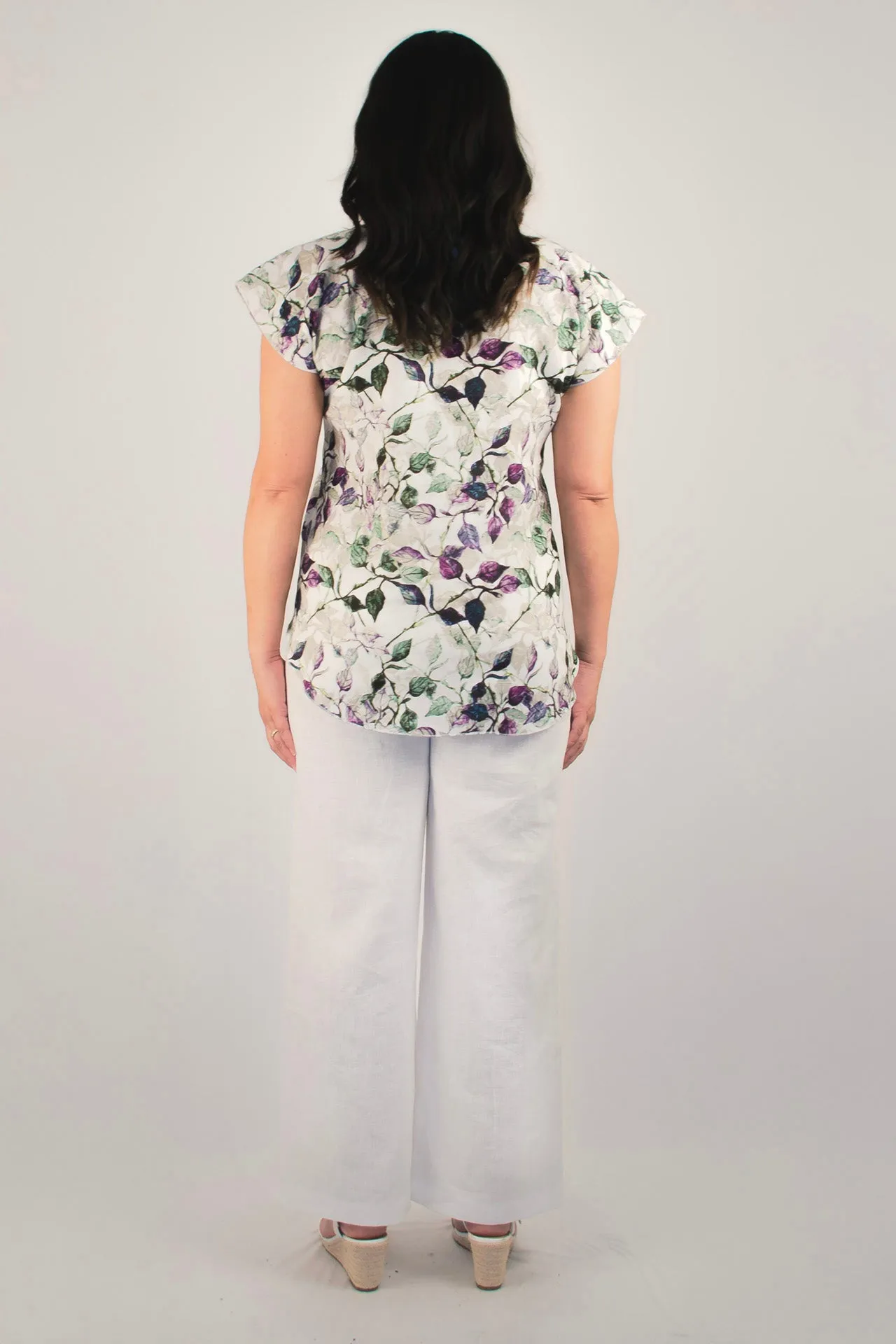 White Wide Leg Linen Palazzo Pants