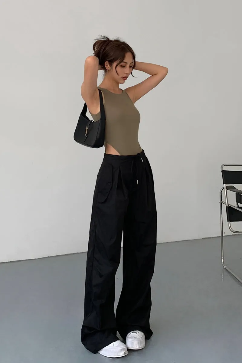 Wide-Leg Cargo Pants Loose Fit