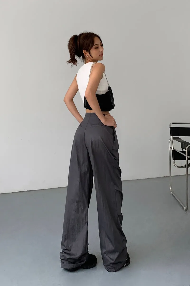 Wide-Leg Cargo Pants Loose Fit