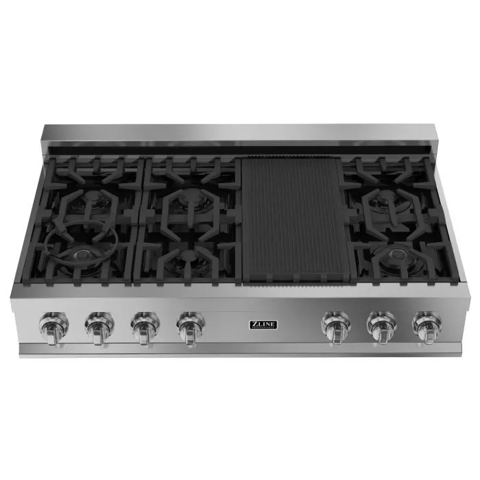 ZLINE 48 IN. Porcelain Rangetop with 7 Gas Burners (RT48)