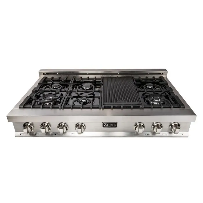 ZLINE 48 IN. Porcelain Rangetop with 7 Gas Burners (RT48)